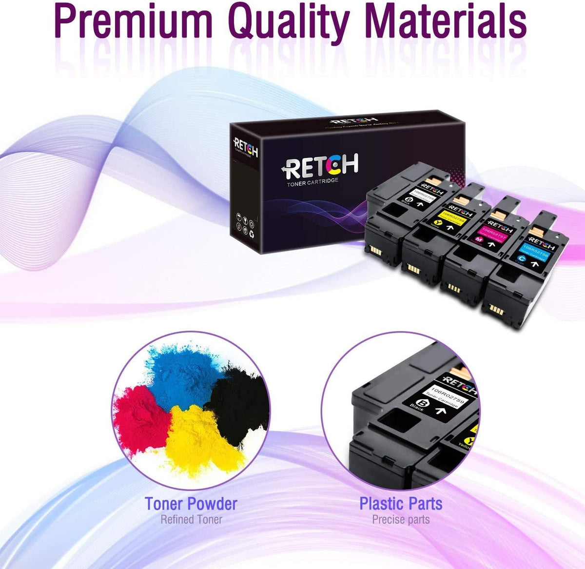 4 Pack Toner Cartridge Black Cyan Magenta Yellow K896