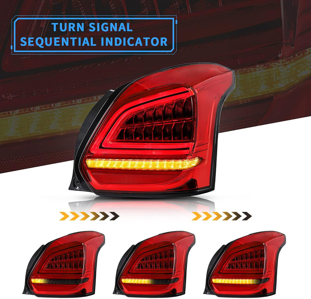 Red Smoke LED Tail Lights for Suzuki Swift L568