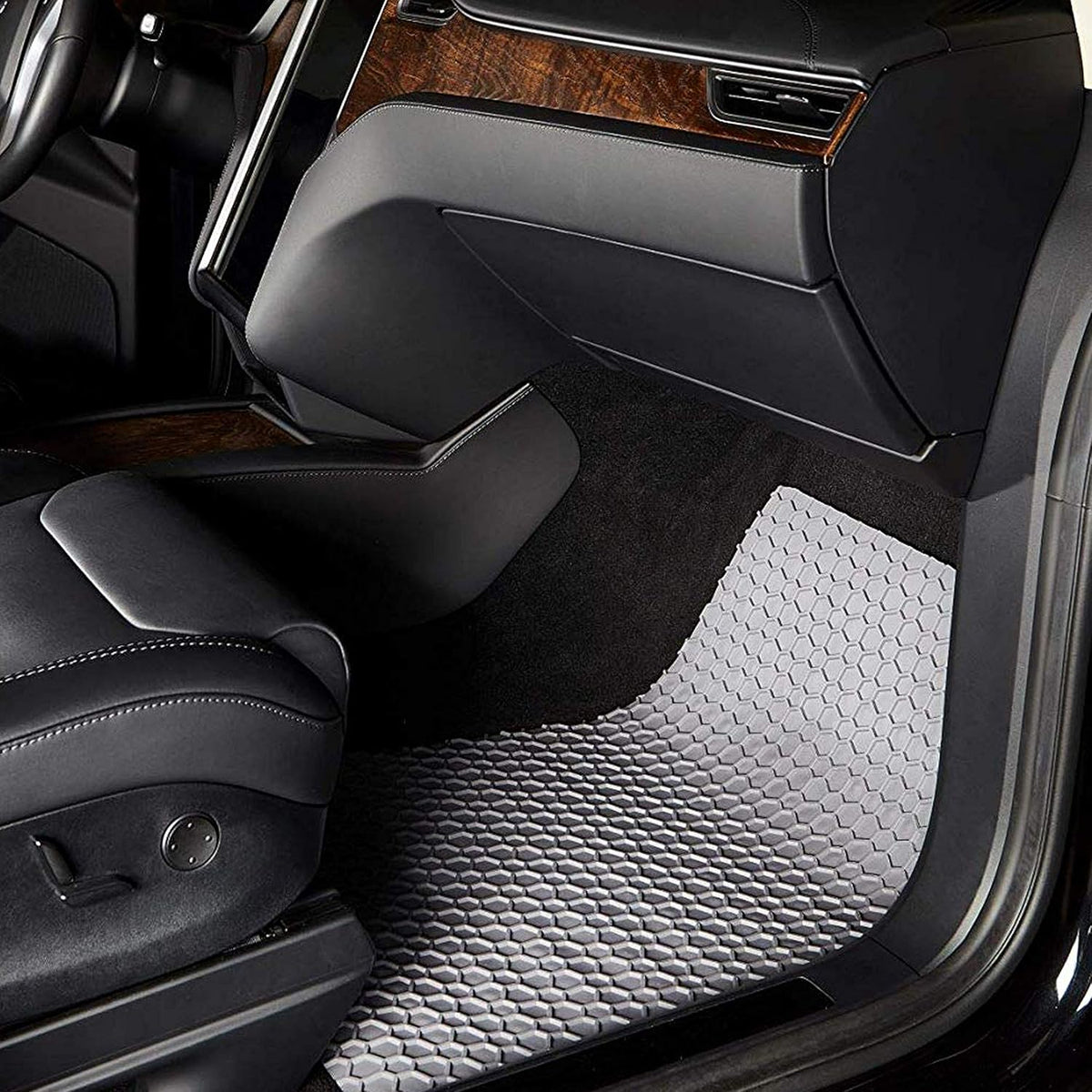 Gray Rubber All Weather Floor Mats for Honda Odyssey 8 Seater 2011-2017 C2618
