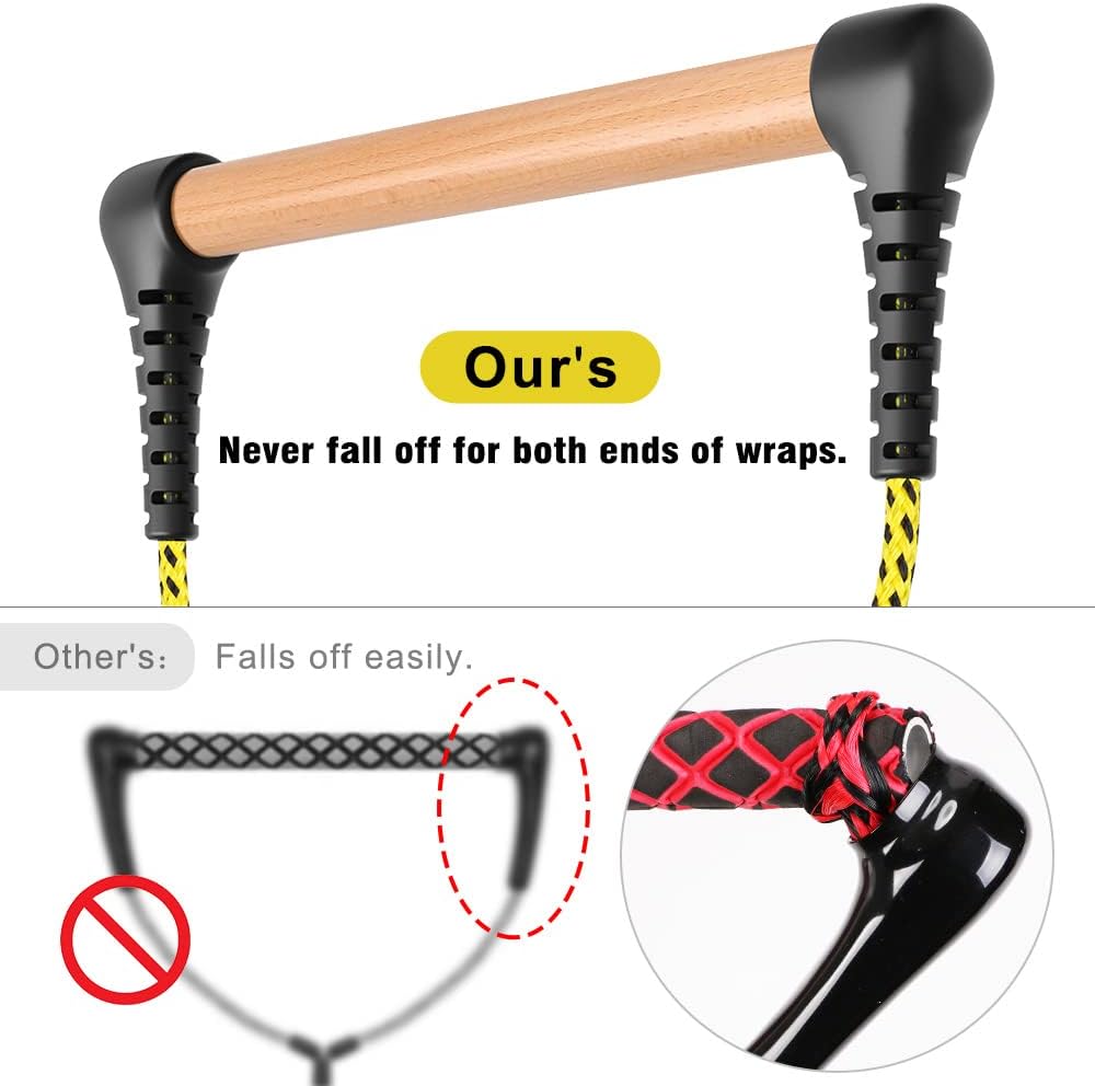 75 ft 2 Section Boat Tow Rope with Wood Handle, Pack of 2 P610