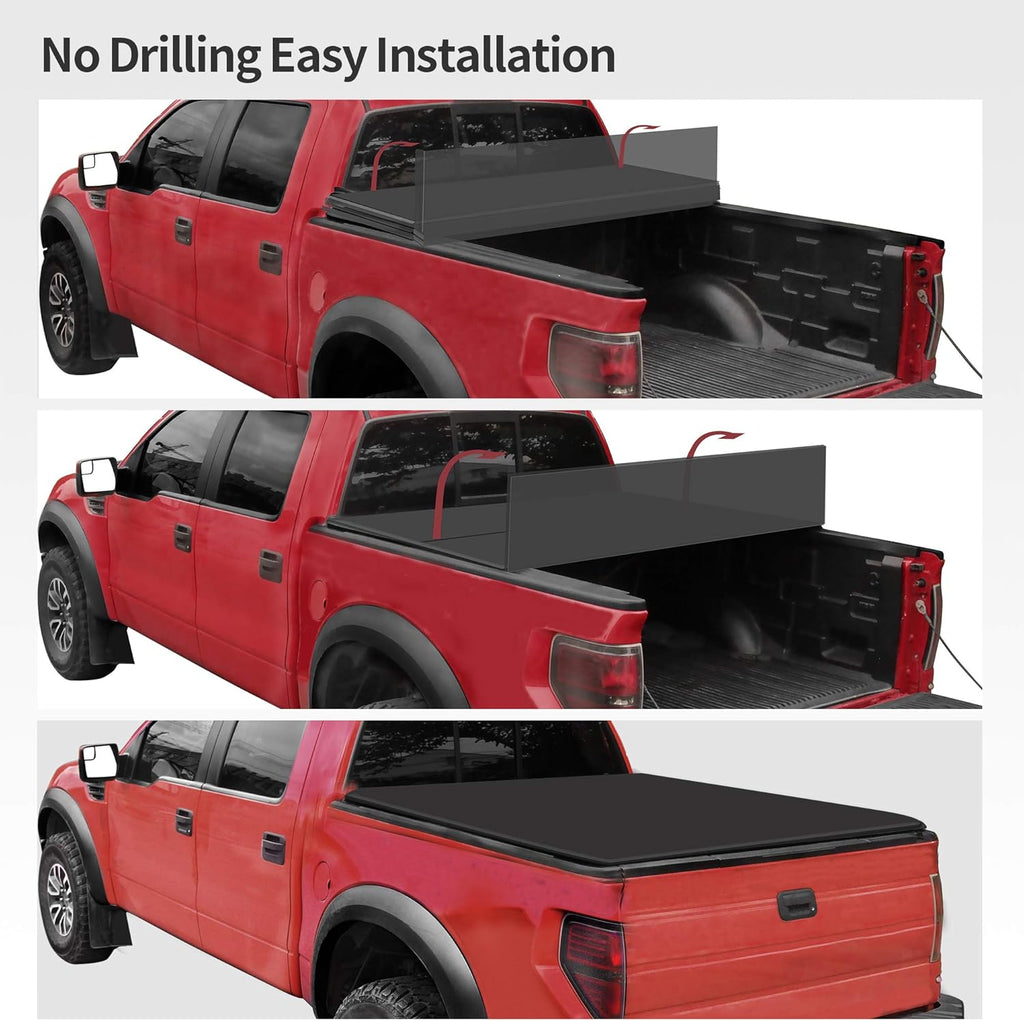 Soft Tri-Fold Truck Bed Tonneau Cover with 6.5 ft Bed Z884