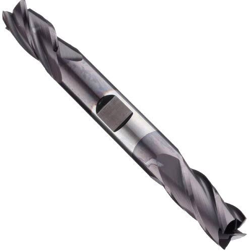Carbide Square Nose End Mill, Double End, Weldon Shank, TiAlN Finish, 30 Degree V7699