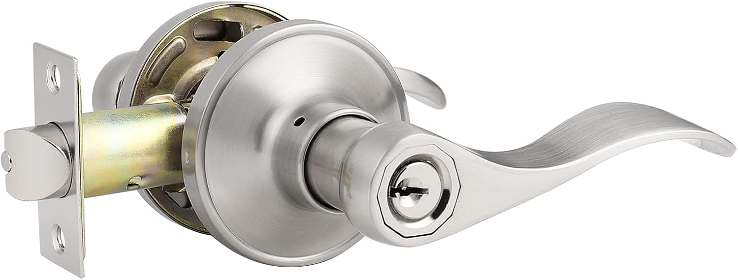 5 Pack Brushed Nickel Stainless Steel Door Levers W224945