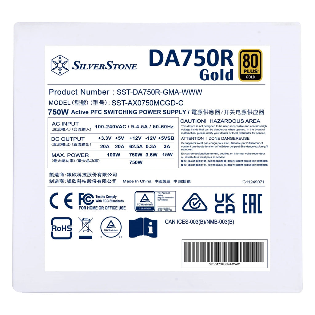 750W 80 Plus Gold ATX 3.0 Fully Modular Power Supply G460837