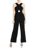 Aqua Womens Sleeveless Wide Leg Jumpsuit S50922