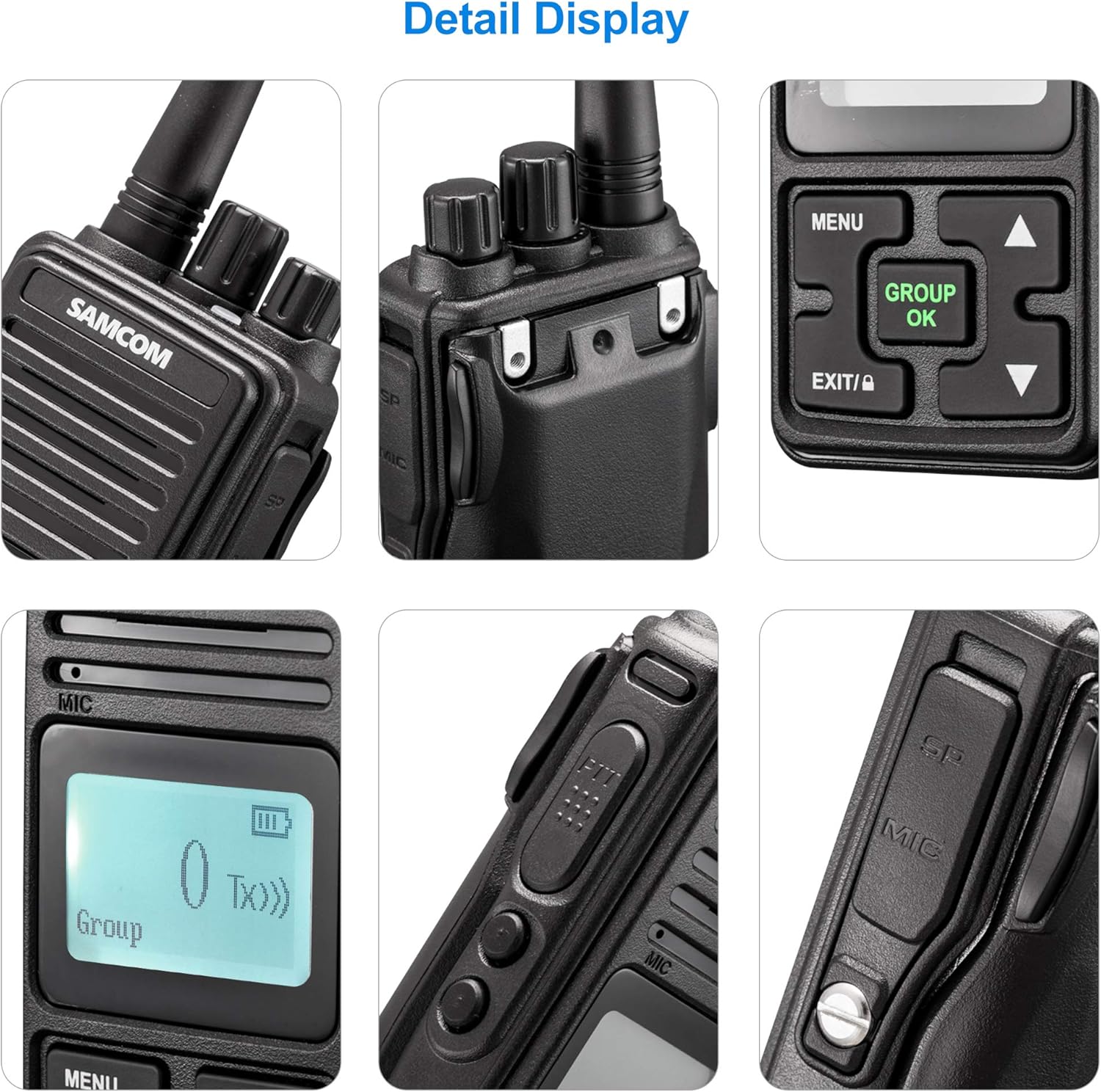 6 Packs UHF Two Way Radios with Earpieces B32987
