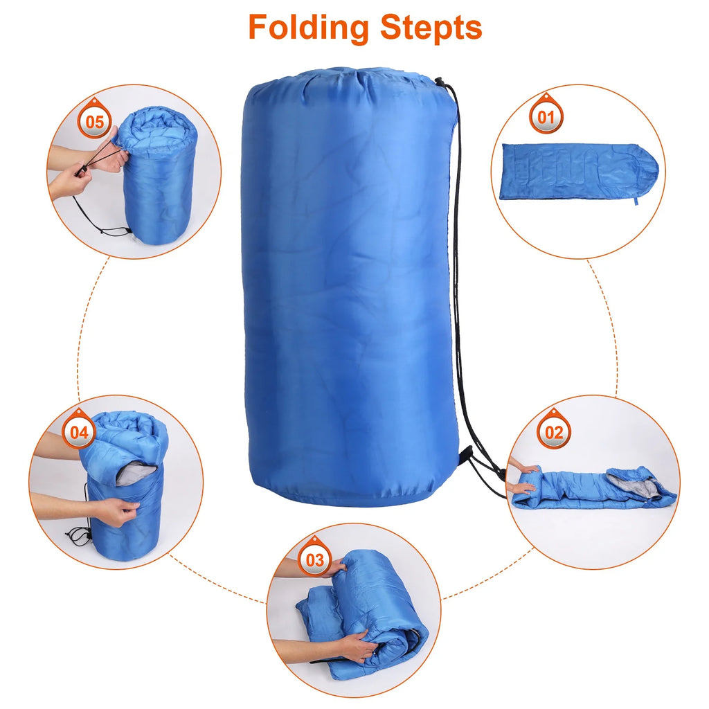 Royal Blue Backpacking Sleeping Bag with Carry Bag G722002