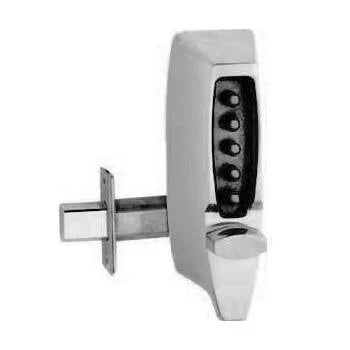 Mechanical Pushbutton Auxiliary Lock with Thumbturn Deadbolt Satin Chrome G726