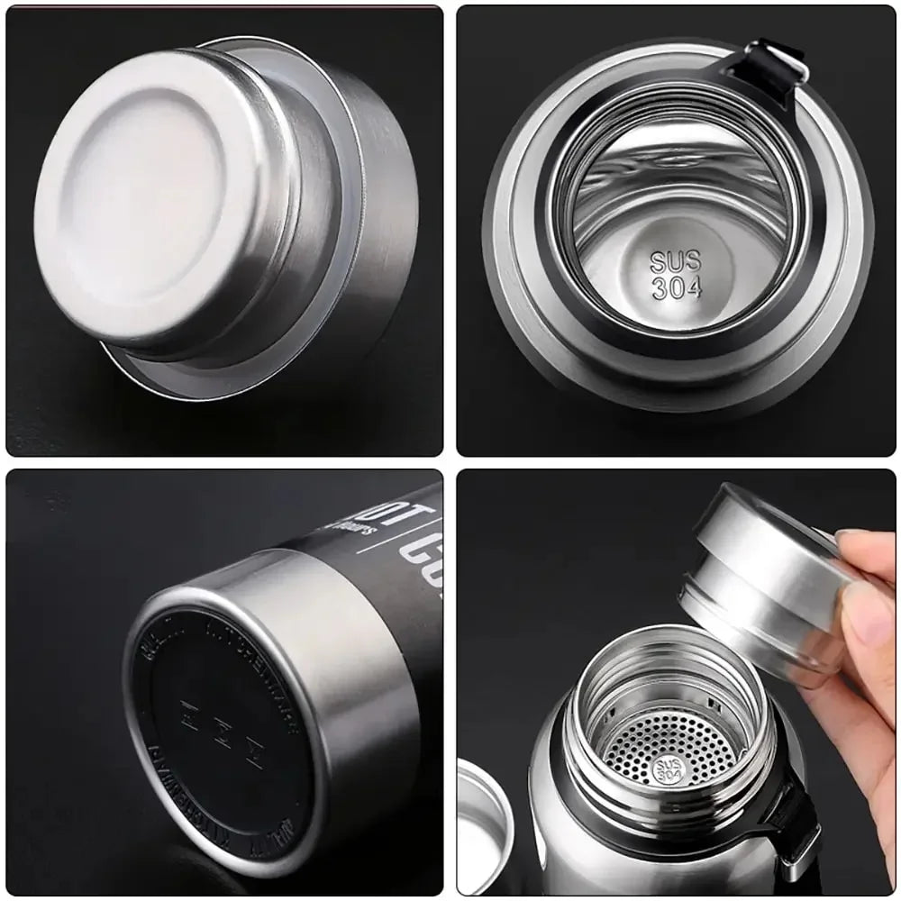 1000ml Stainless Steel Vacuum Flask Black J9280