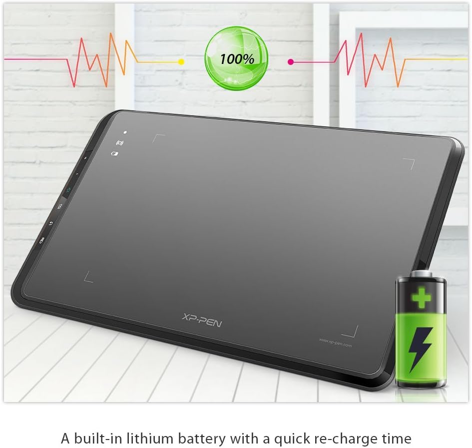 Wireless 2.4G Graphics Drawing Tablet with Battery-Free Passive Stylus, Pack of 2 S66158