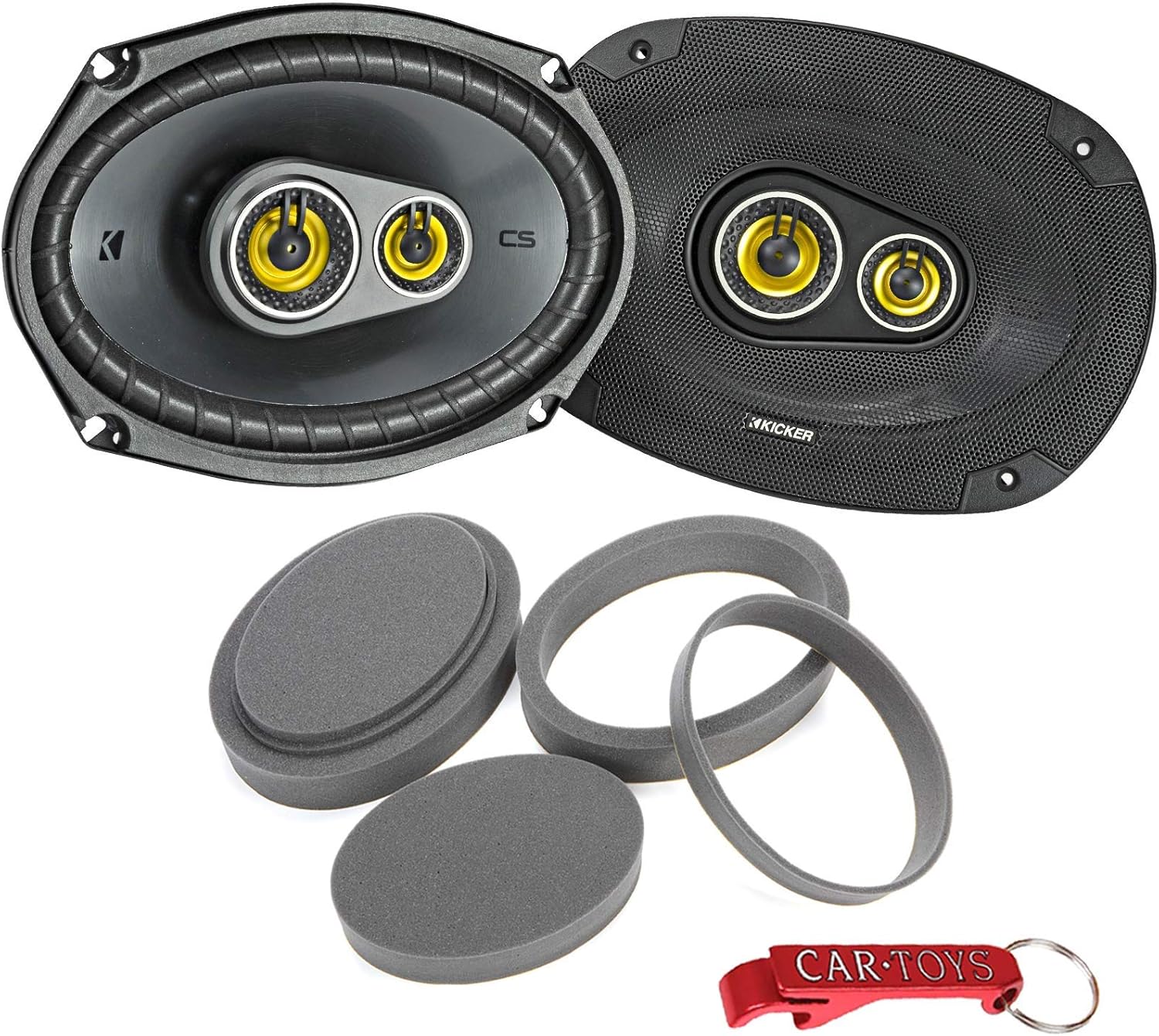 Black 6 x 9 Inch Car Audio Coaxial Speaker Pair Q280561