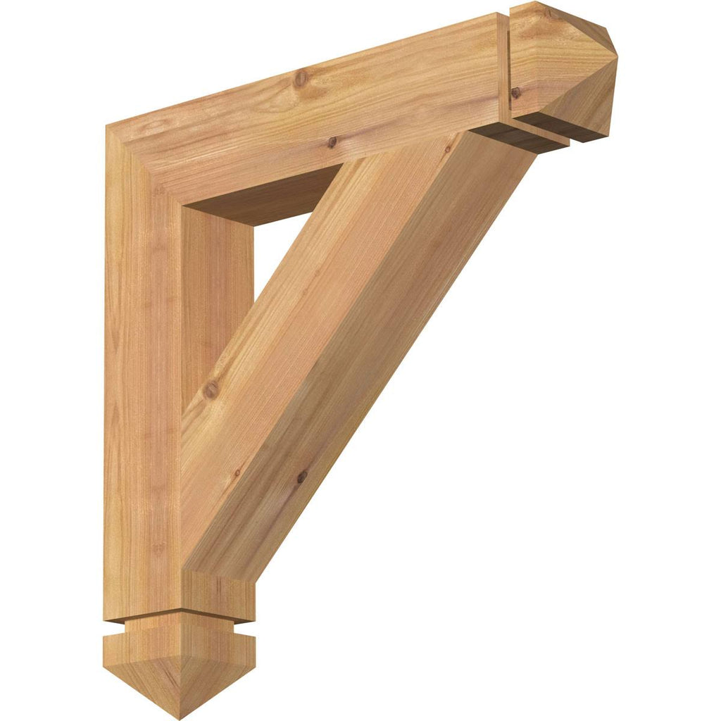 Traditional Arts & Crafts Smooth Bracket, Western Red Cedar A24027