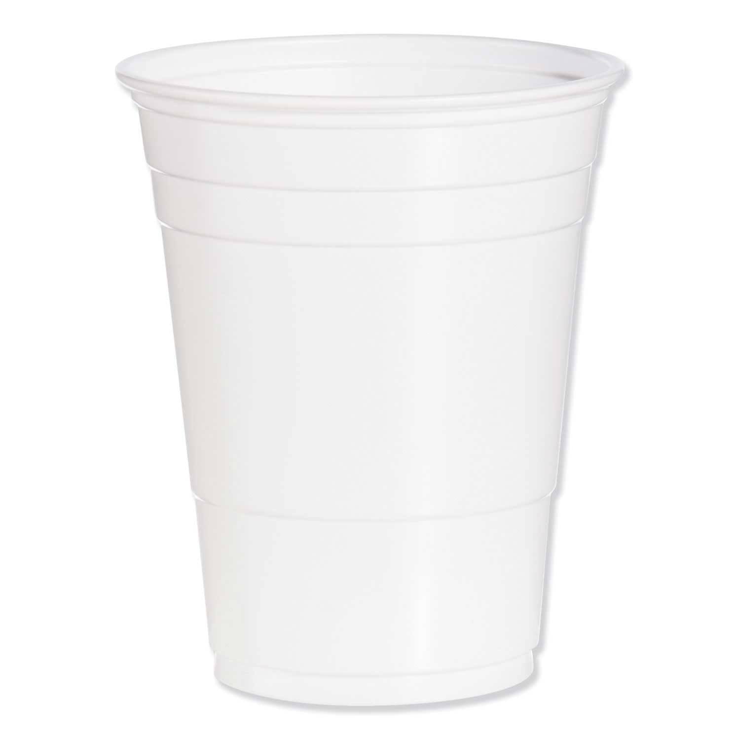 16-18 oz White Plastic Cold Drink Cups B171434