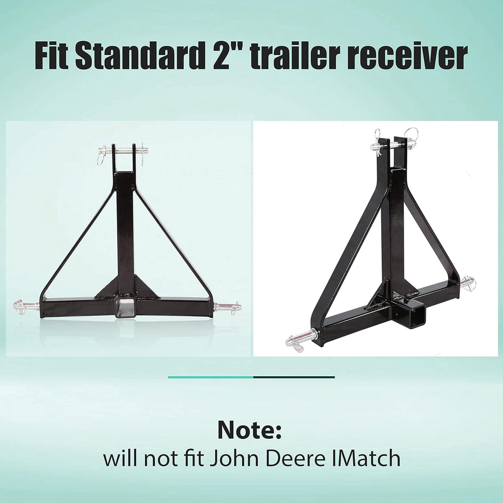 3 Point 2 Receiver Trailer Hitch Drawbar Adapter S3797