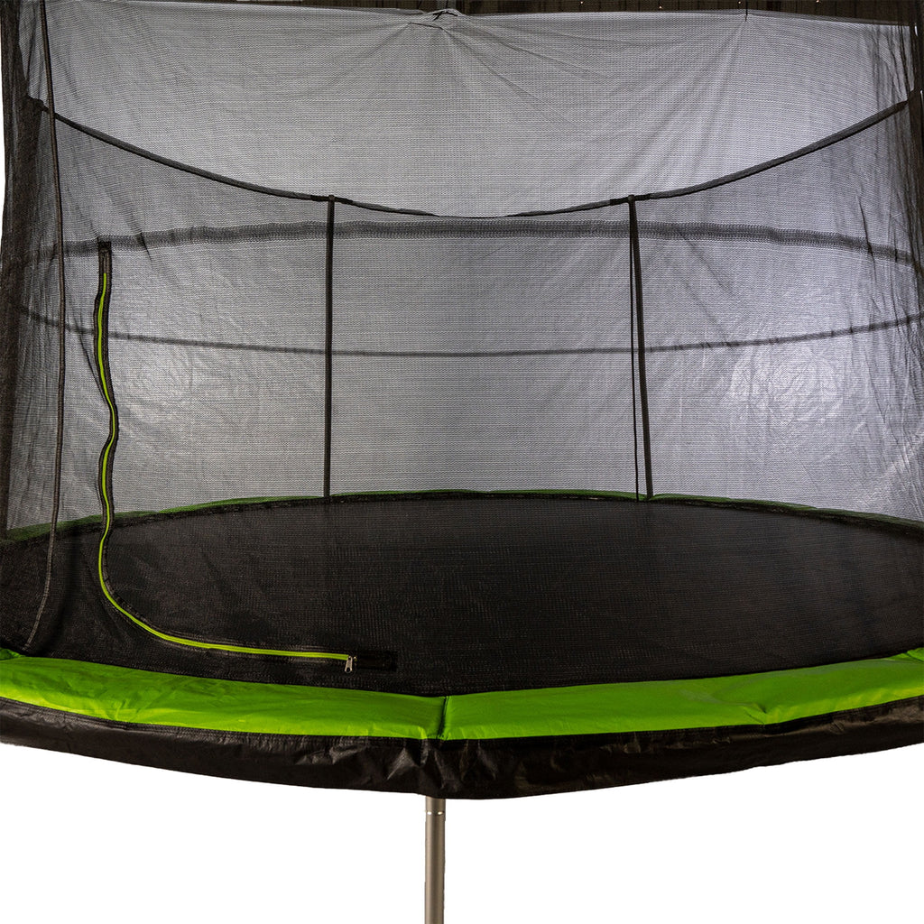 14 Foot Trampoline and Enclosure System with Pad, Black/Lime Green F3957