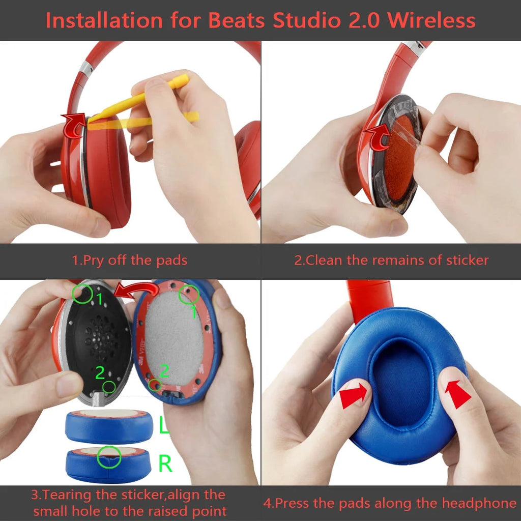 Blue Cooling Gel Replacement Ear Pads for Headphones K741