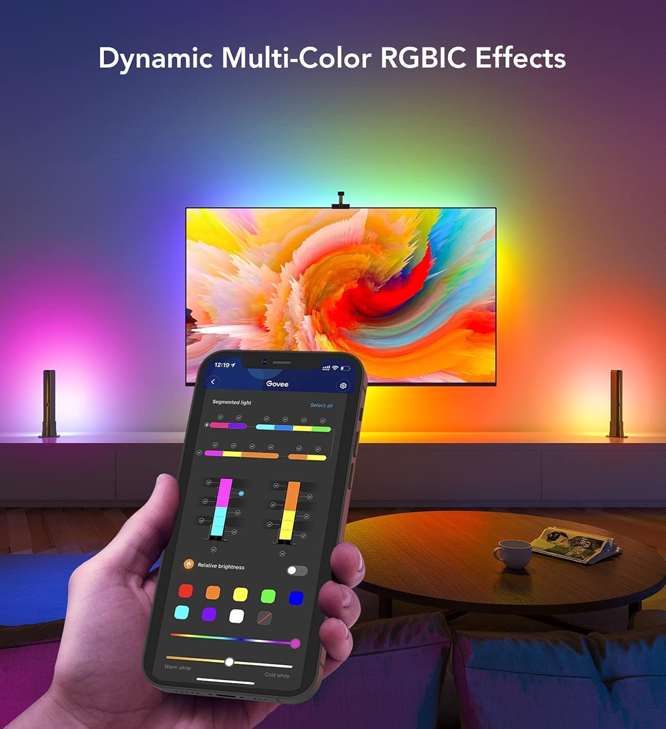 Smart Wi-Fi RGBIC LED TV Backlight with Camera G411