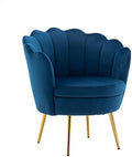 Velvet Vanity Chair with Golden Metal Legs E37909