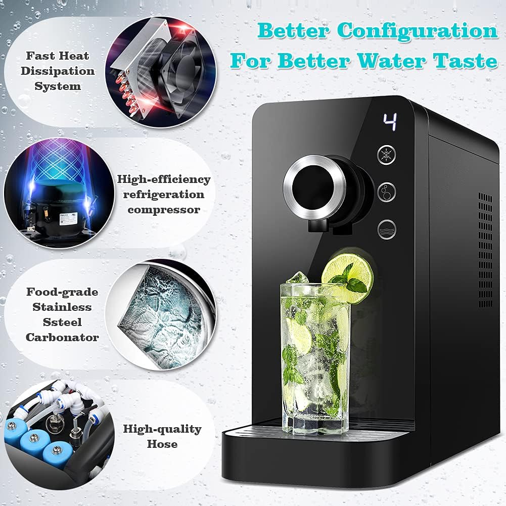 Black Countertop Sparkling Water Maker Q916594