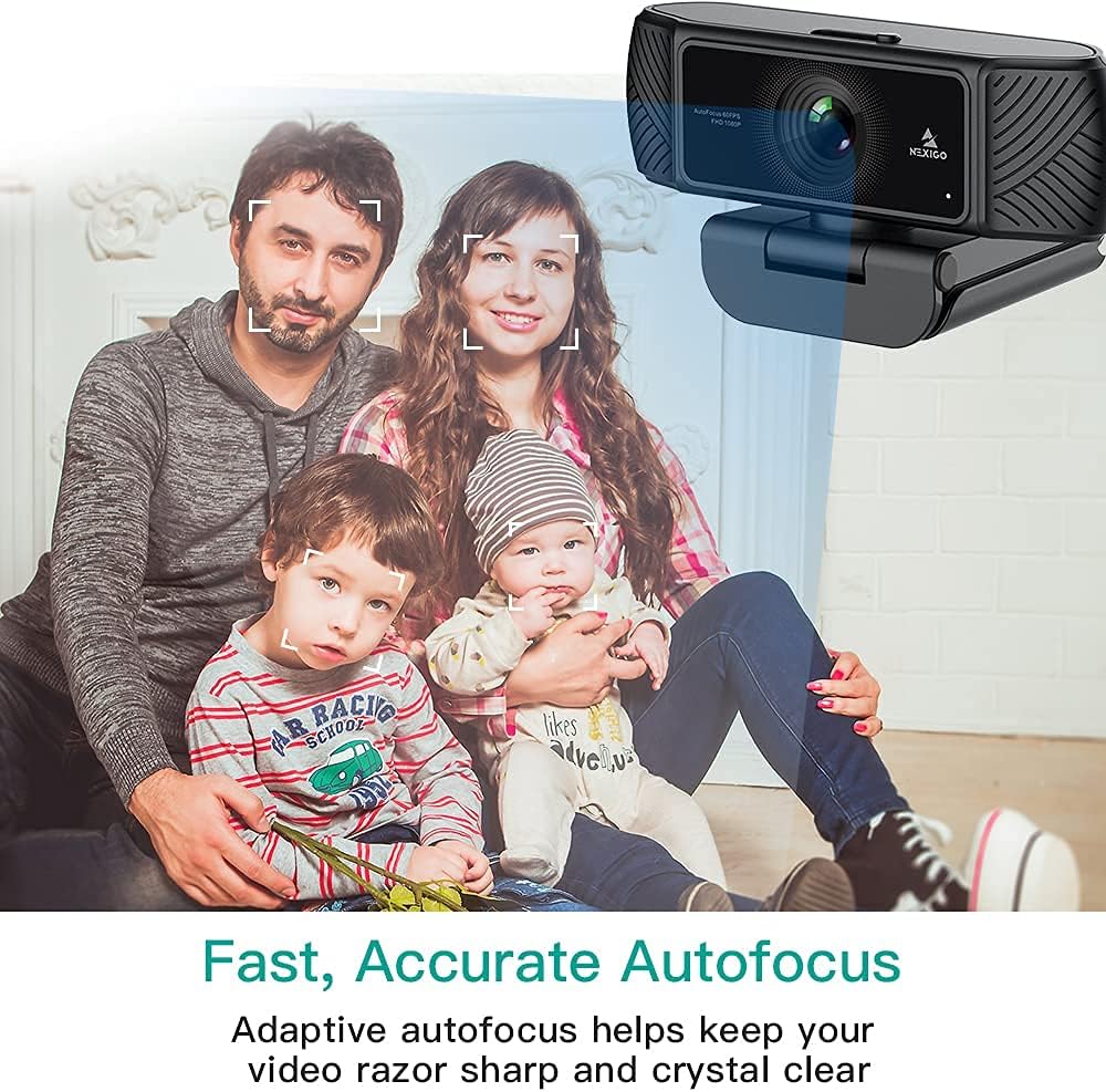 1080P AutoFocus USB Webcam with Microphone and Privacy Cover Z9952