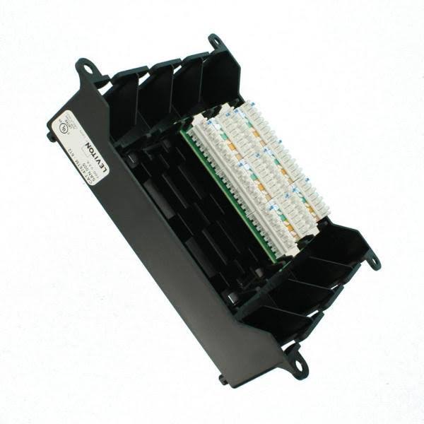 Patch Panel - CAT 6 - RJ-45 X 12 - Black ABS plastic - 12 ports J121