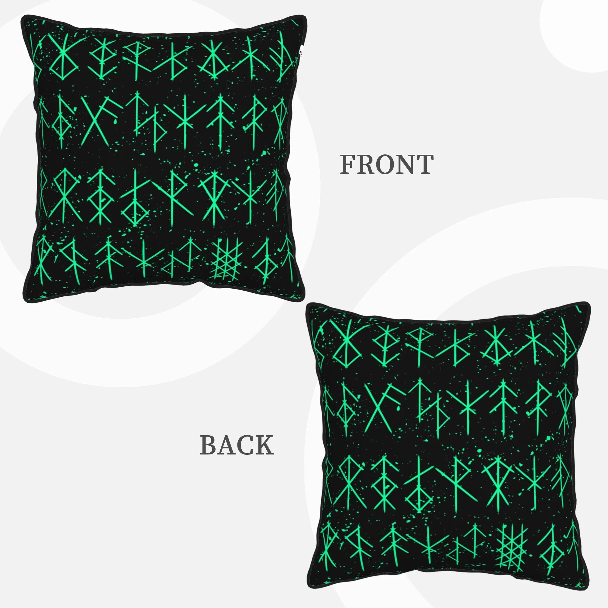 Green 20"x20" Velvet Throw Pillow Covers Set of 2 F315
