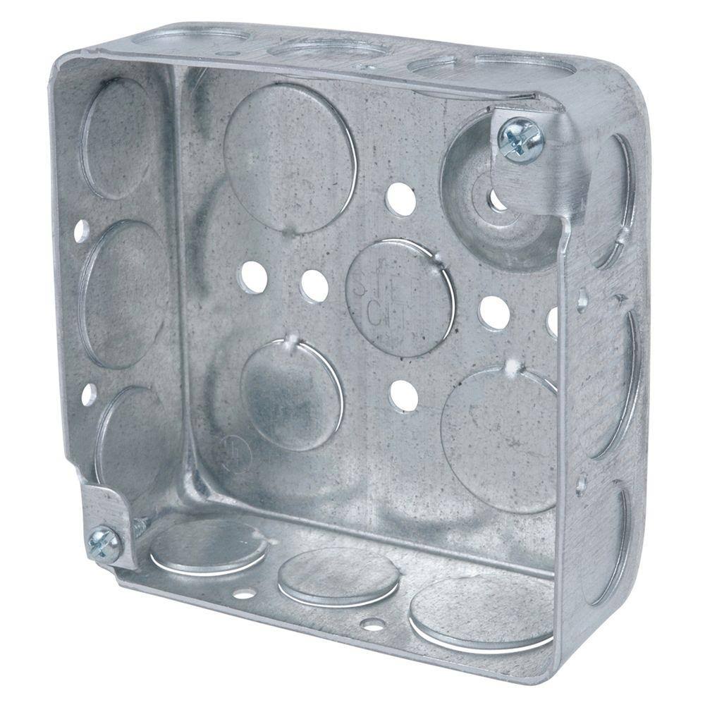 1-Gang 4 in. New Work Metal Electrical Wall Box with Ground Bump (Case of 50) F9613