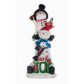 Solar Stacked Snowmen Garden Statuary X756