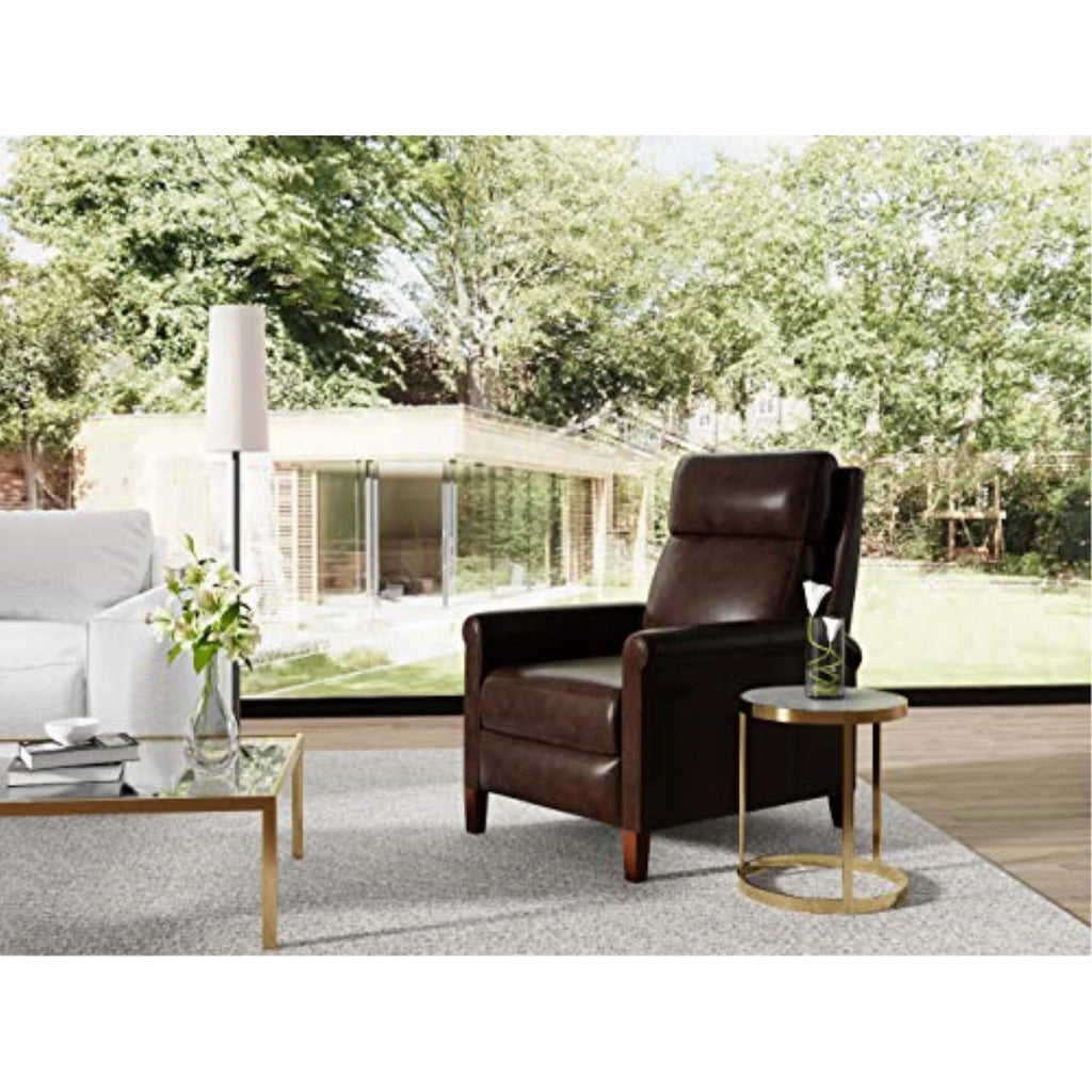 Espresso Leather Pushback Recliner I478121
