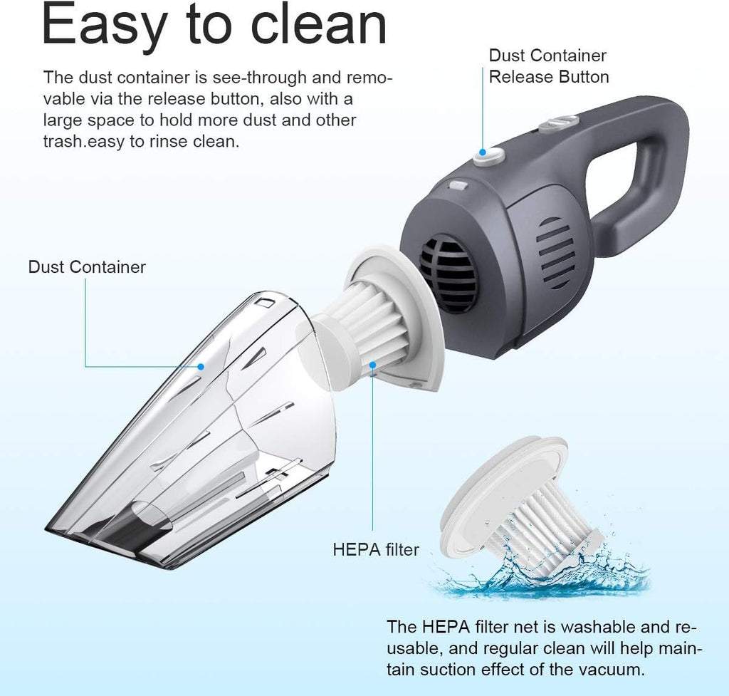 Handheld Vacuum Cordless Wet/Dry 8KPA Suction Pack of 2 C815525