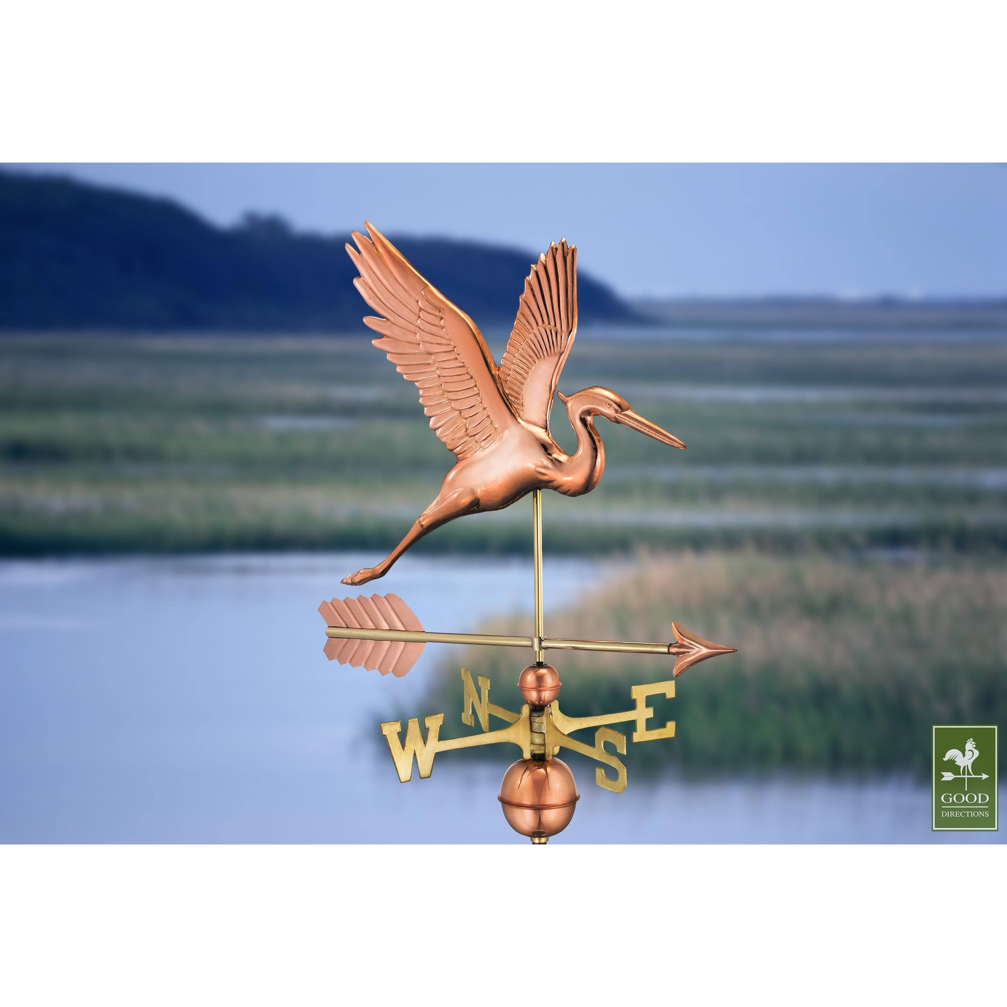 Blue Heron Arrow Weathervane Pure Copper I88966
