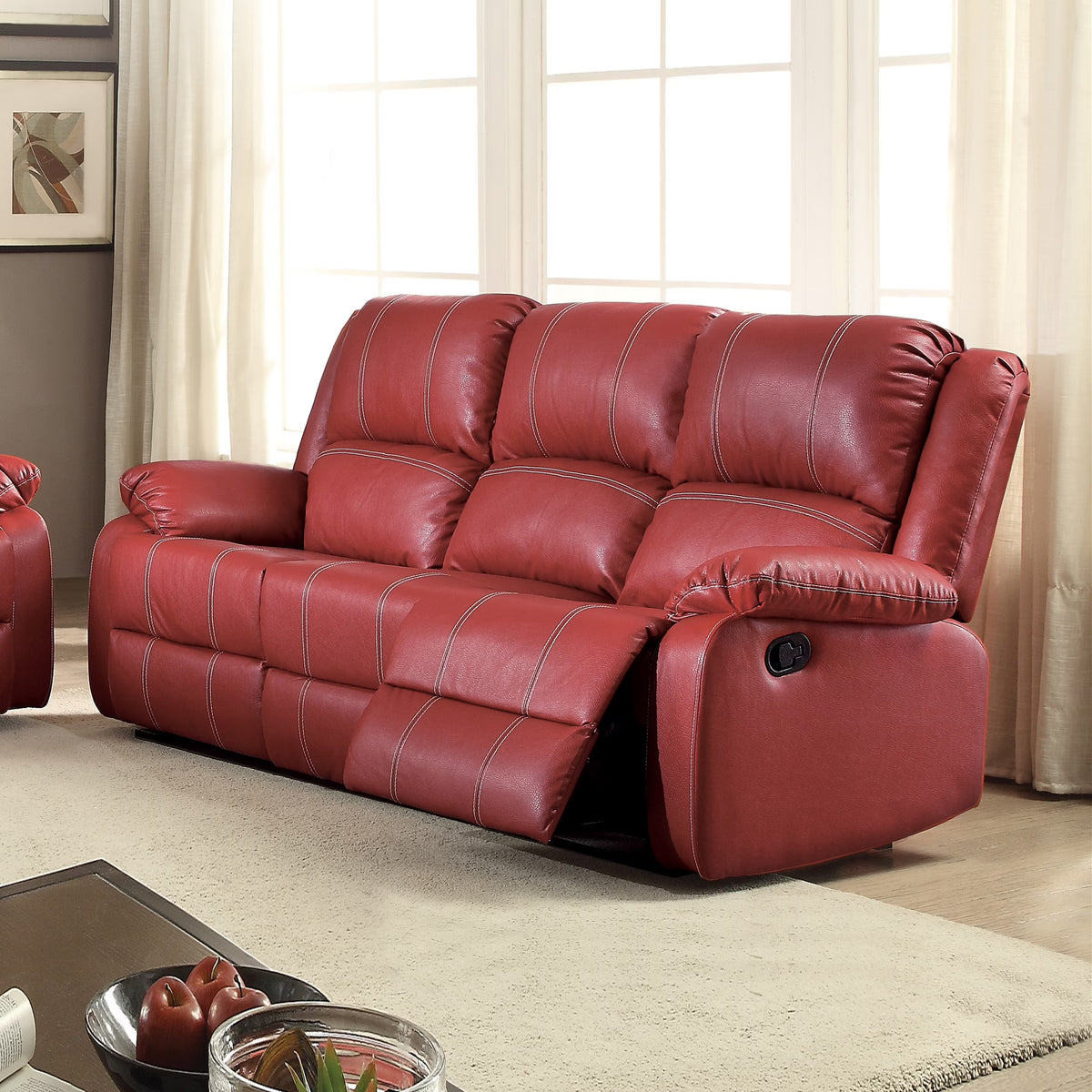 Red PU Motion Sofa G418