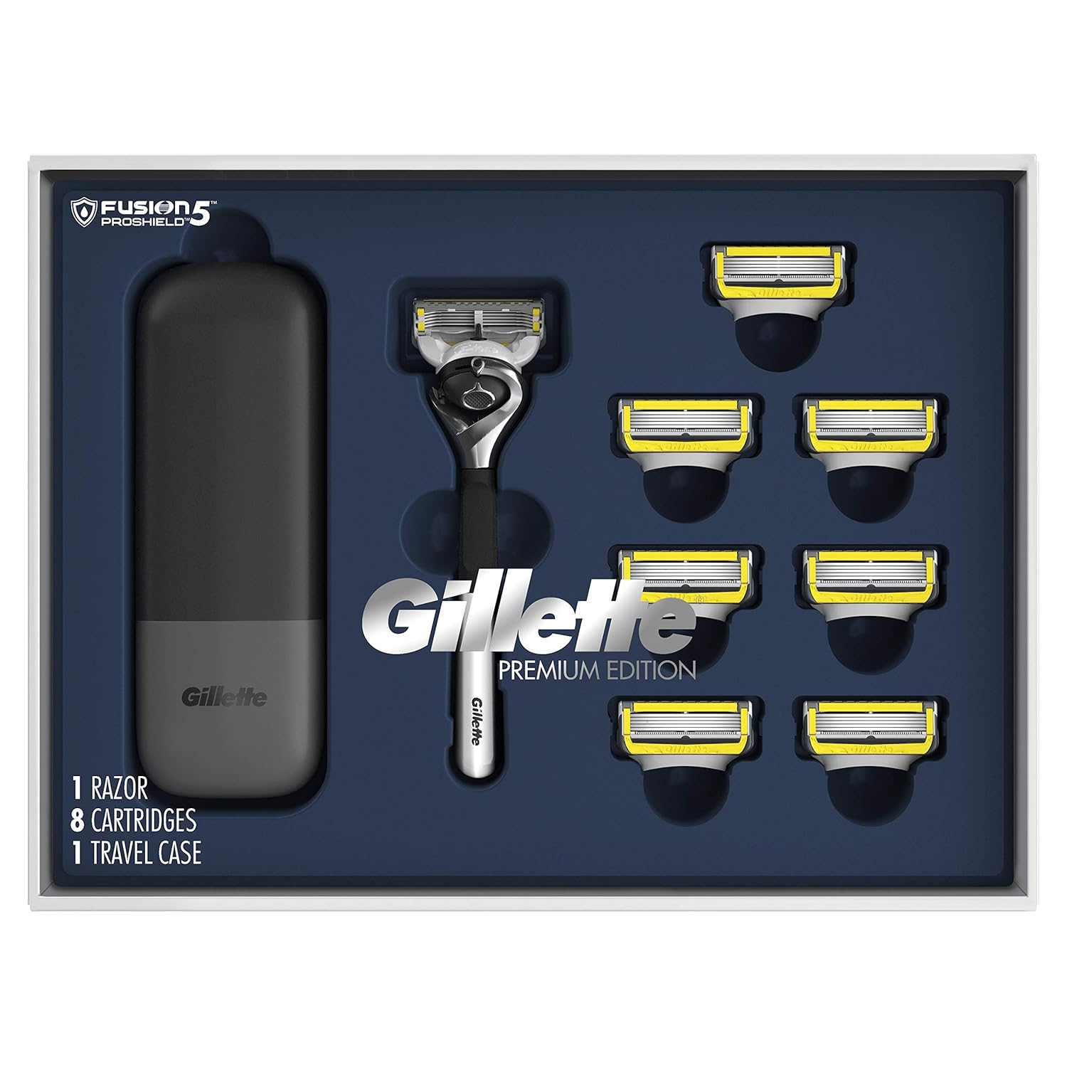 Gillette ProGlide Razor with 8 Blade Refills and Travel Case P982