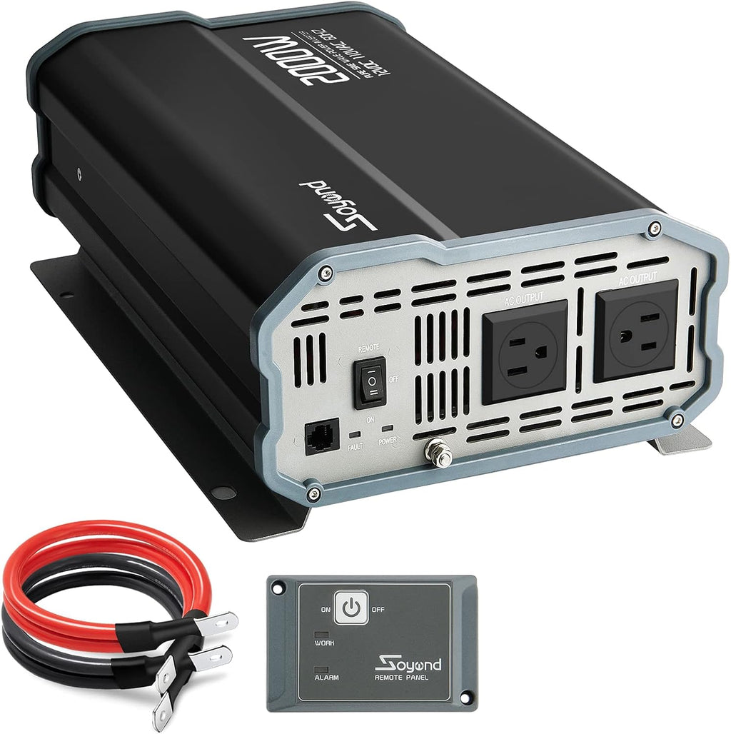 Pure Sine Wave 1000 Watt 12vdc to 120vac Car Inverter with Dual Ac Outlets V8063
