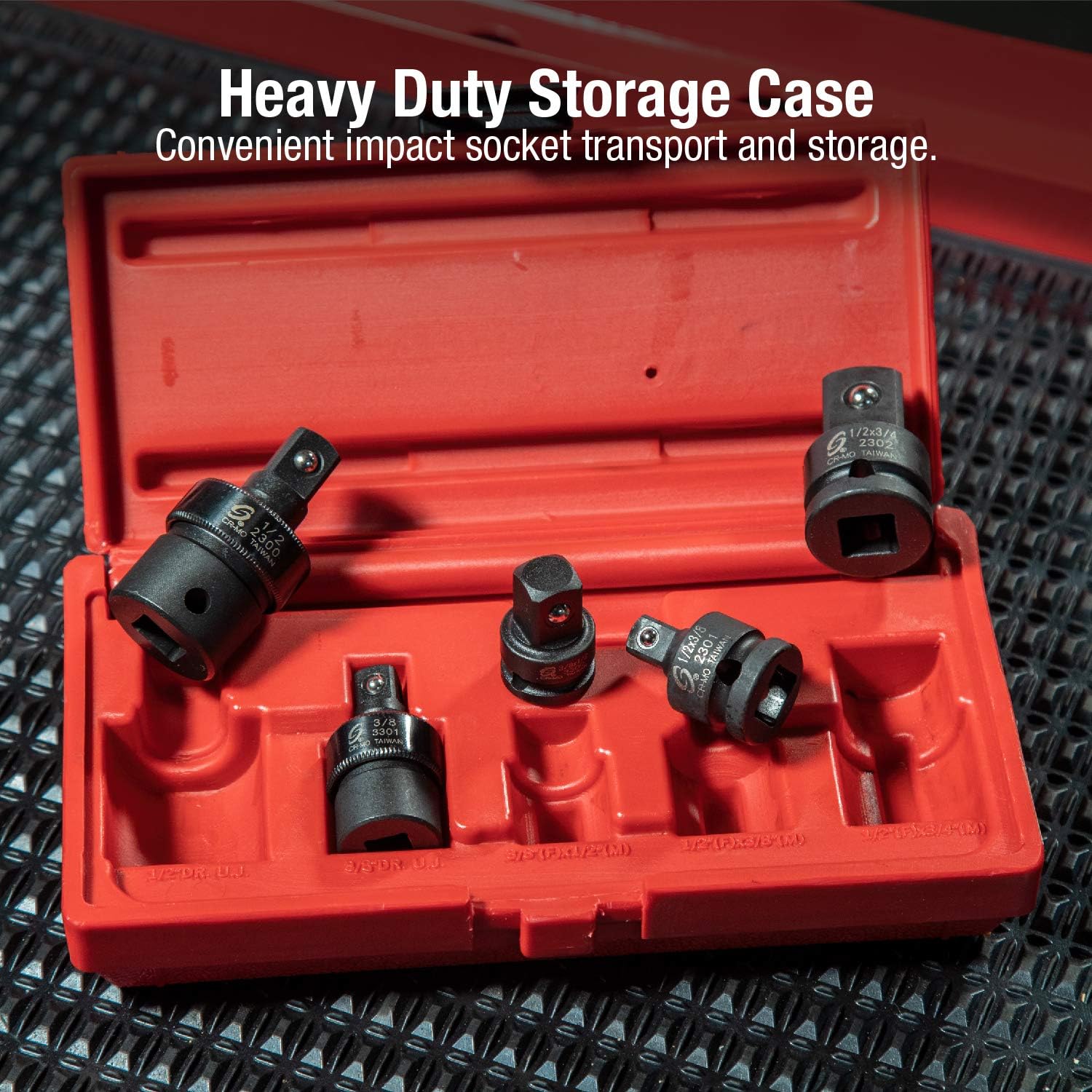 5 Pc. 3/8" & 1/2" Dr. Adapter and Universal Joint Impact Set Q8094