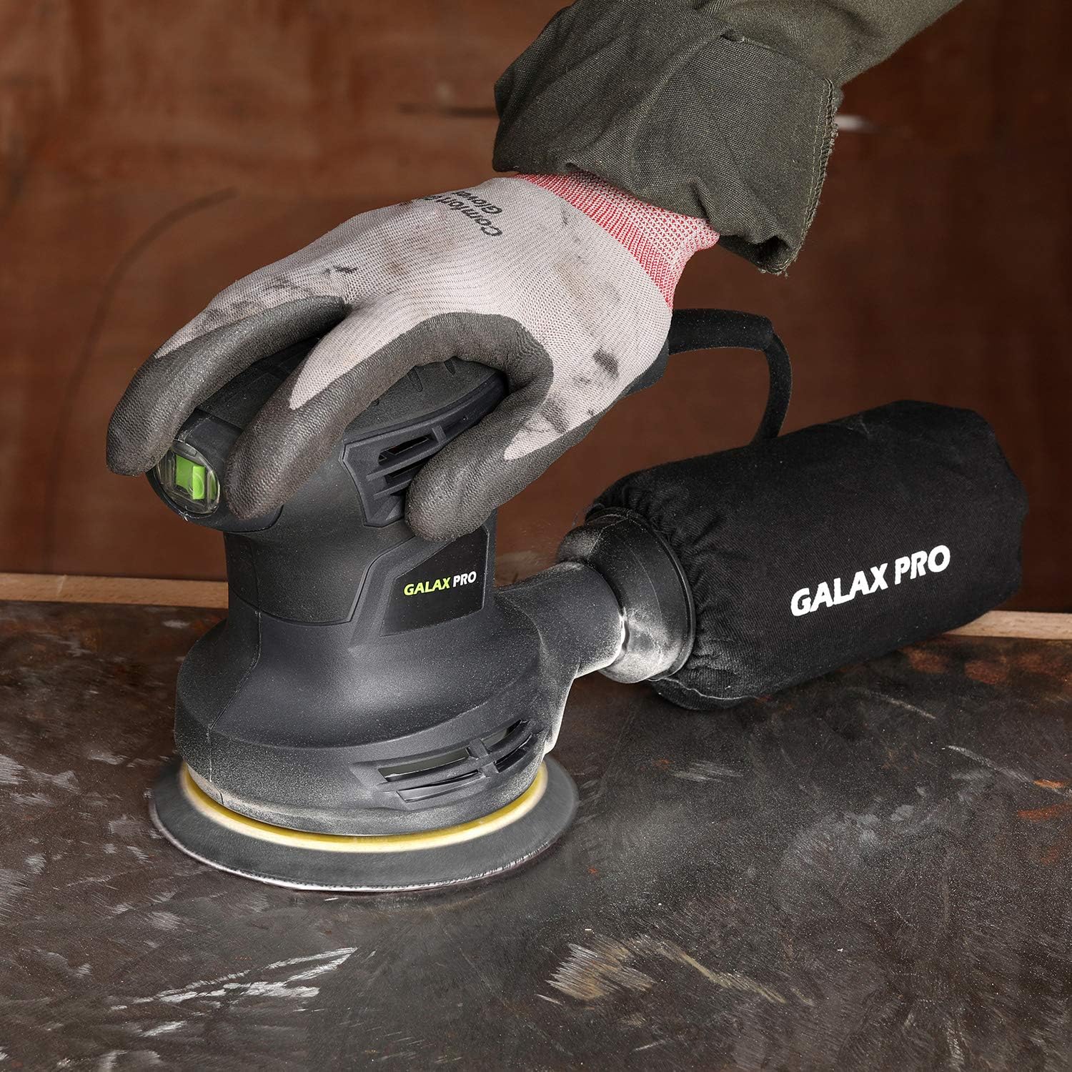 280W 5" Variable Speeds Orbital Sander with Dust Collector, 15Pcs Sanding Discs U77387