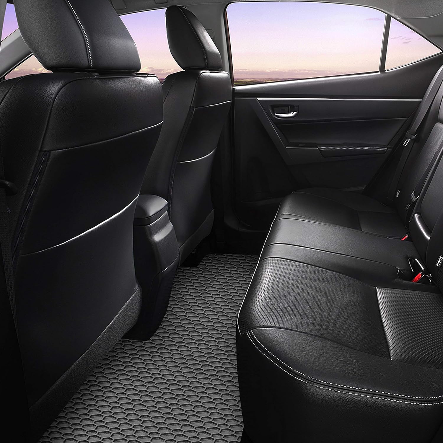Gray Rubber All Weather Floor Mats for Honda Odyssey 8 Seater 2011-2017 C2618