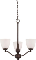 Three Light Vanity Frosted Glass Brushed Nickel Fixture D66548