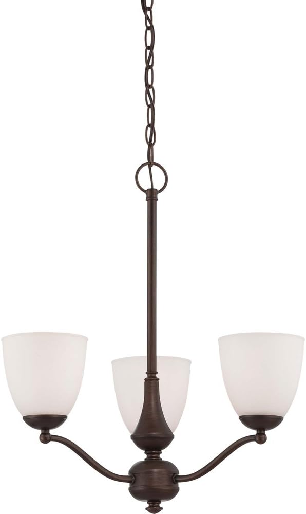 Three Light Vanity Frosted Glass Brushed Nickel Fixture D66548