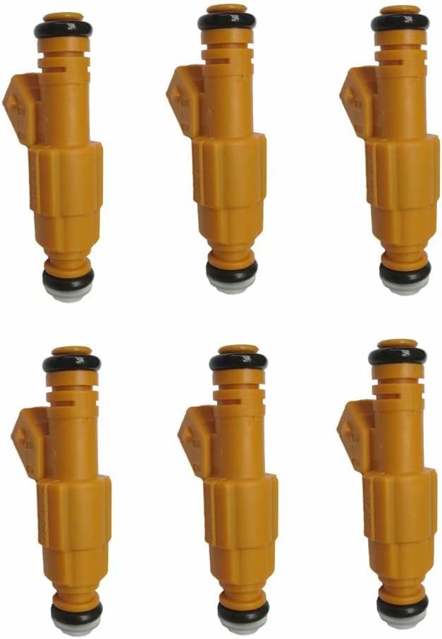 6pcs Fuel Injectors 4Holes Replacement For Jeep 4.0L L10284