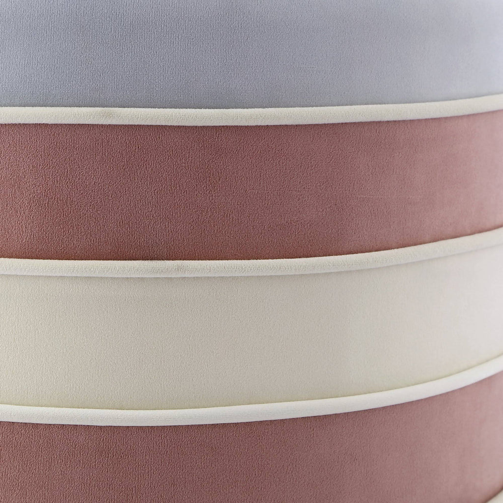 Blush Pink Velvet Ottoman with Metal Base N502
