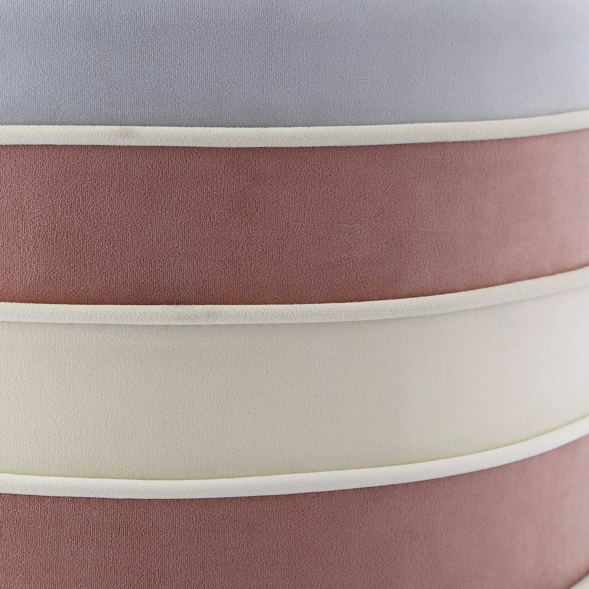 Blush Pink Velvet Ottoman with Metal Base N502