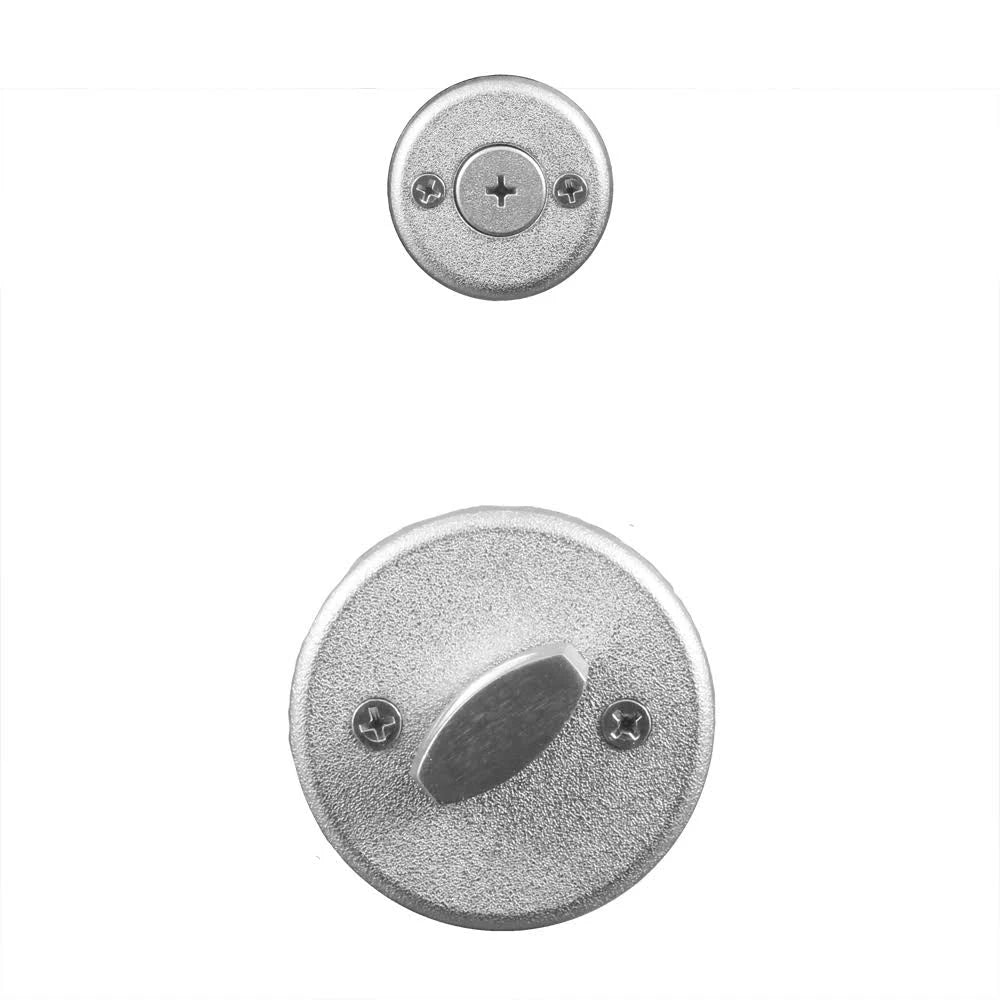 Mechanical Pushbutton Auxiliary Lock with Thumbturn Deadbolt Satin Chrome G726