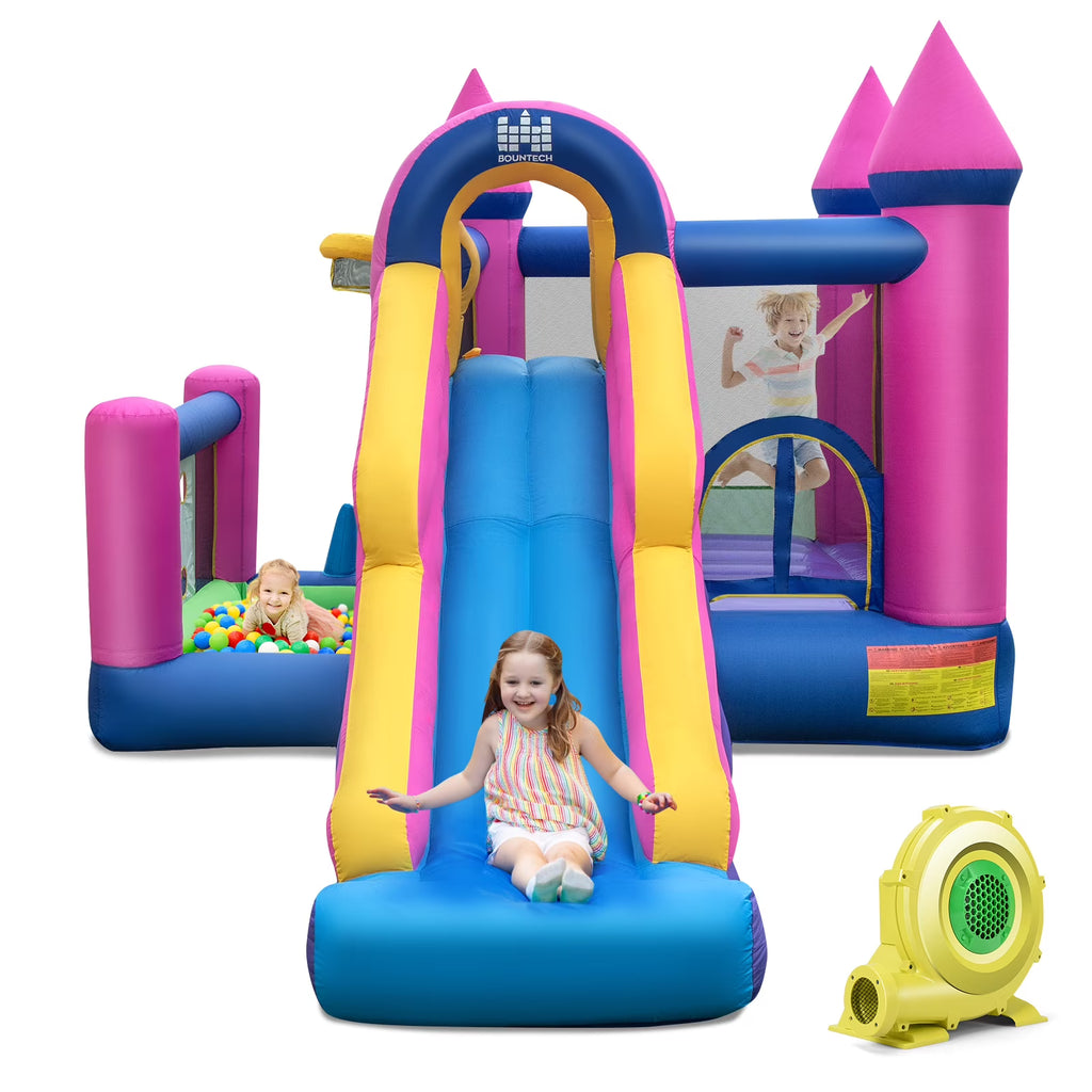 Inflatable Bounce Castle with Long Slide B37938