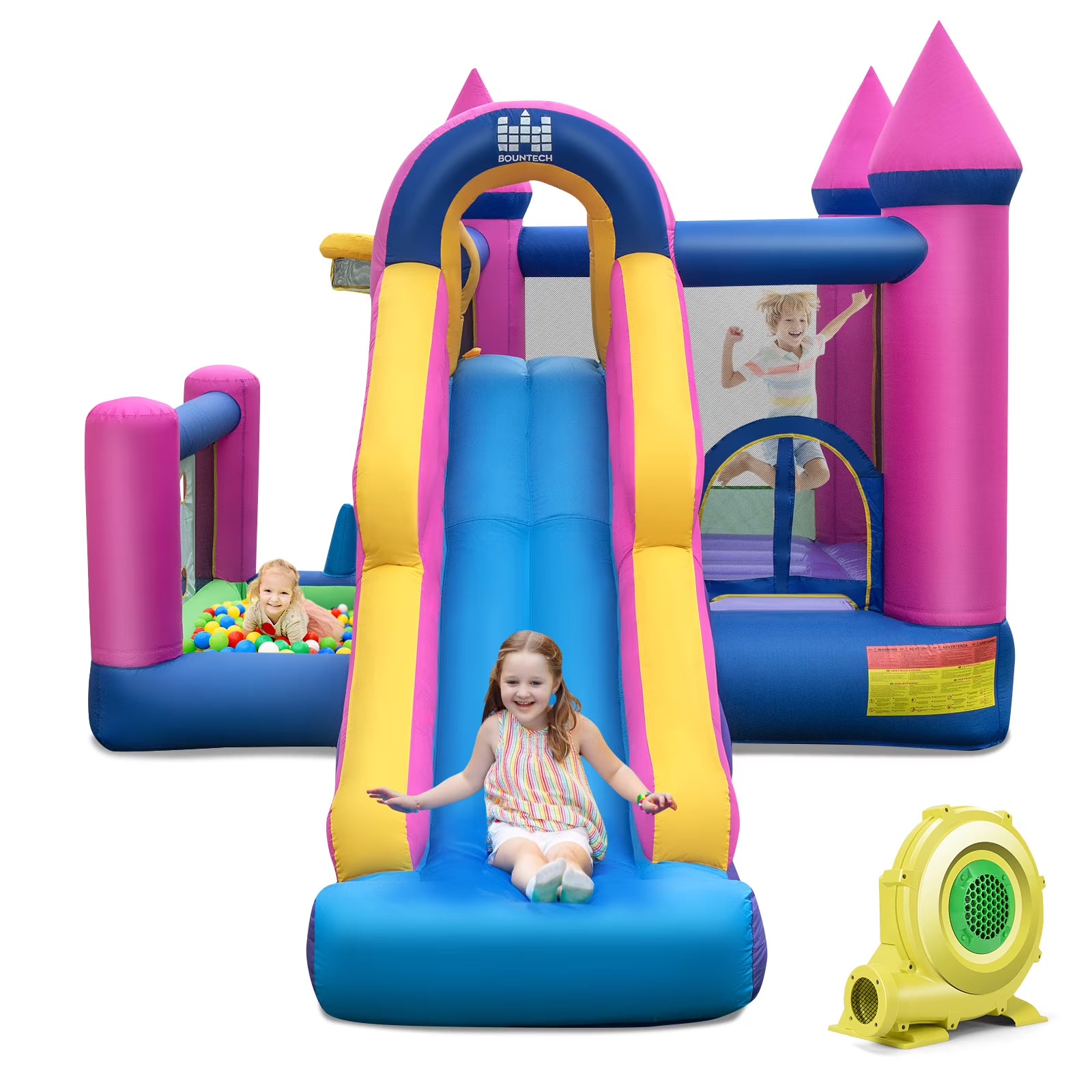 Inflatable Bounce Castle with Long Slide B37938