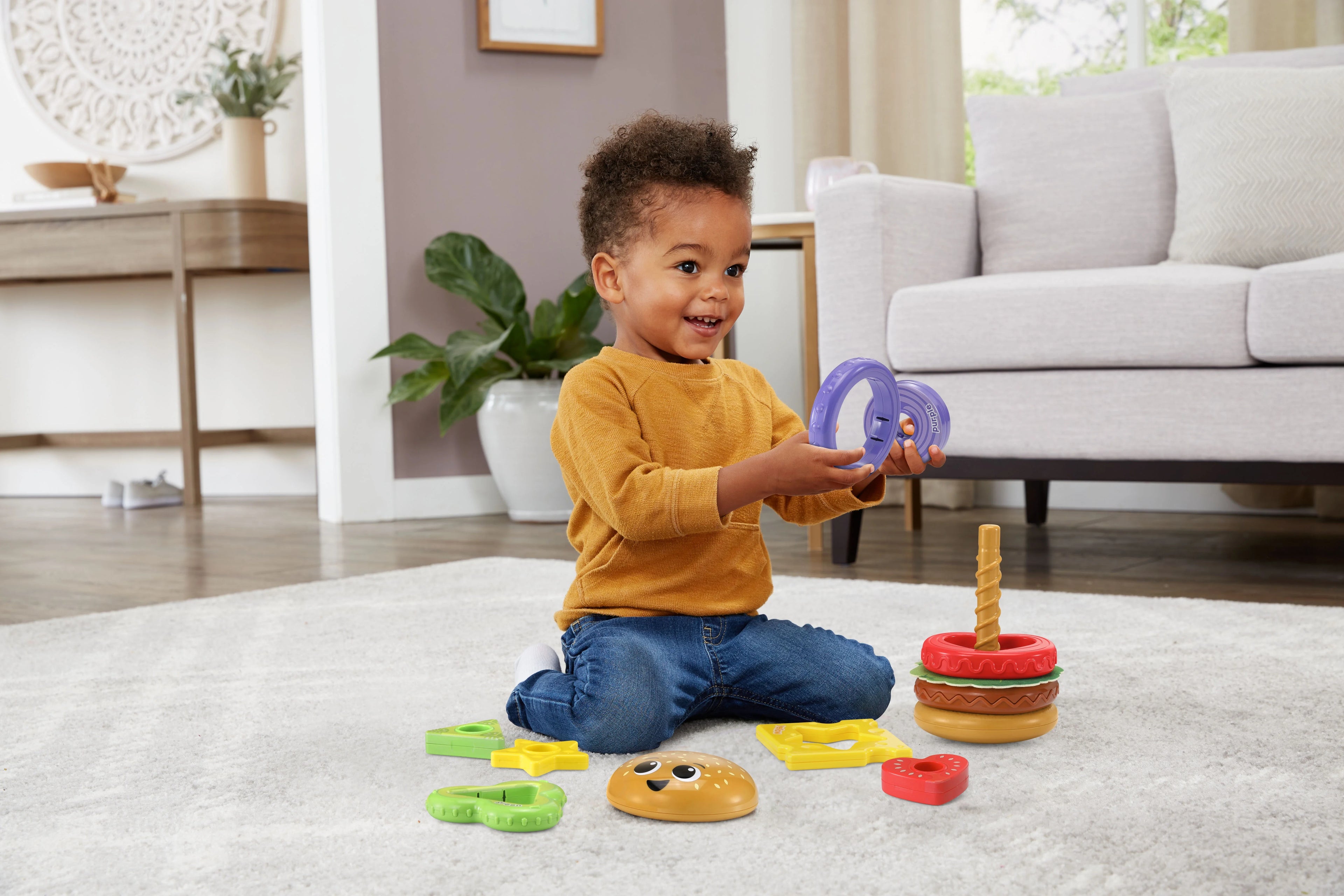 4-in-1 Learning Hamburger Stacking Baby Toy M897499