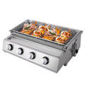4-Burner Portable Propane Gas Grill with Steel Hood D593404