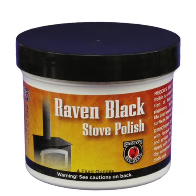 Black Stove Polish Paste 4 oz Pack of 12 B51002