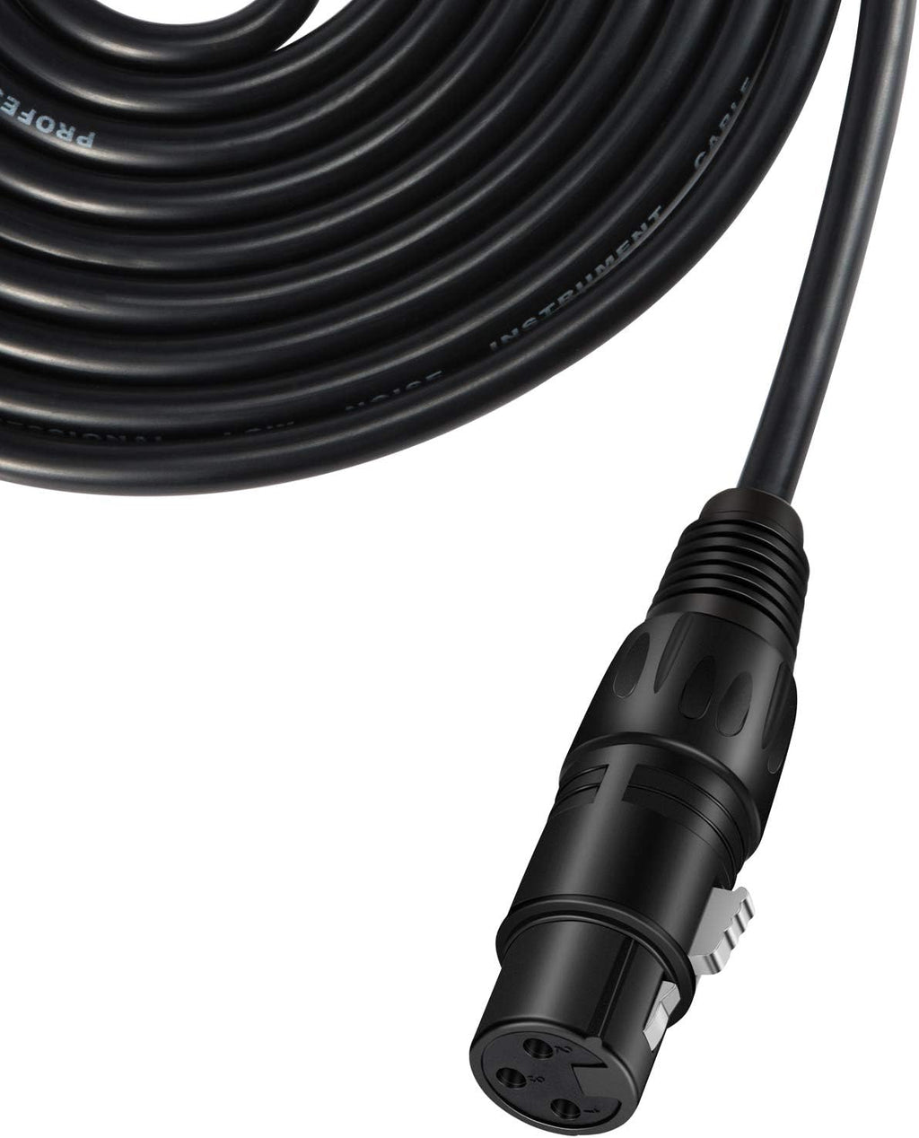 50ft XLR Microphone Male to Female Mic Cables Black 3-Pack B30892