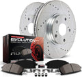 Front Z23 Carbon Fiber Brake Pads with Drilled & Slotted Brake Rotors Kit O65169